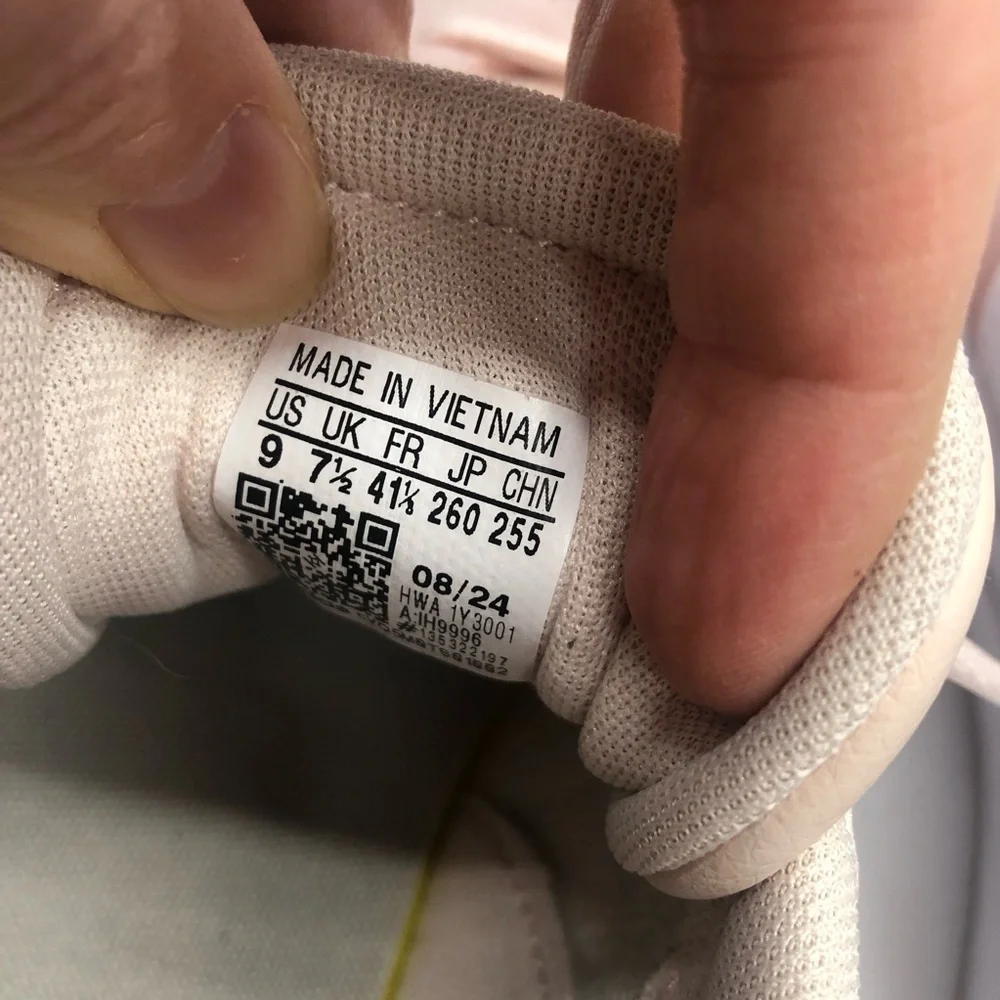 Adidas VL Court Bold Womens 9 Quartz Cloud White Pink Suede Low Top Sneakers - Picture 8 of 9